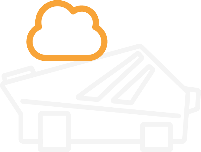 Icon illustrating a vibrating screen connected to cloud.