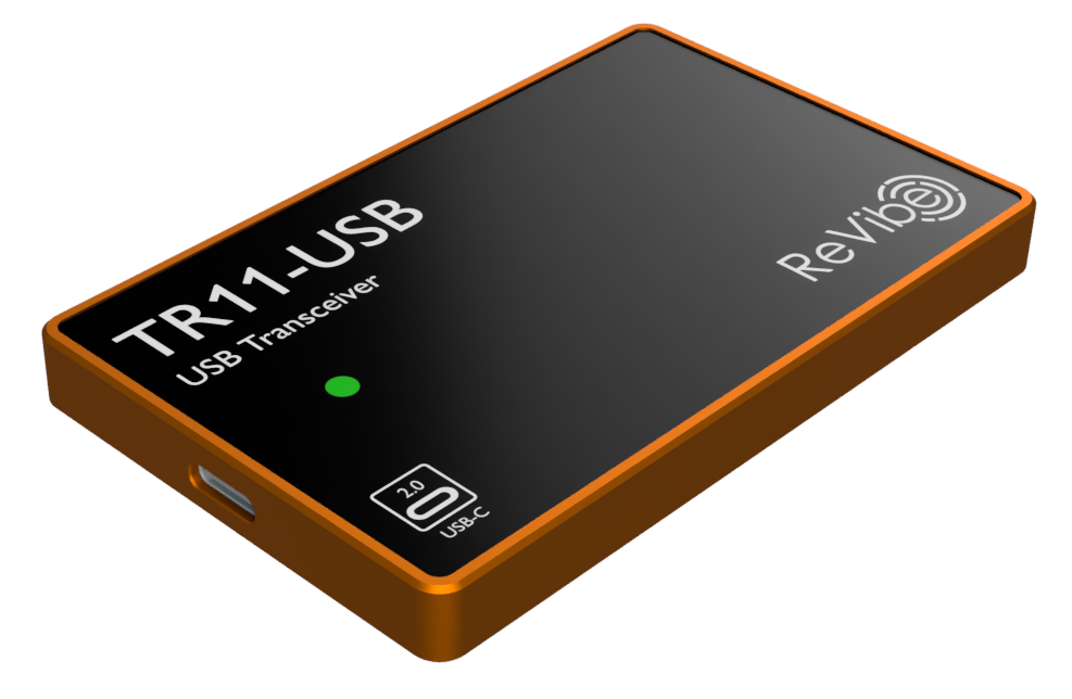 TR11-USB, a USB-C transceiver from ReVibe for Field Diagnostics solutions and kits.