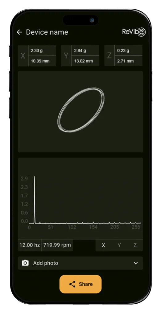 ReVibe Anura Connect App on a phone.